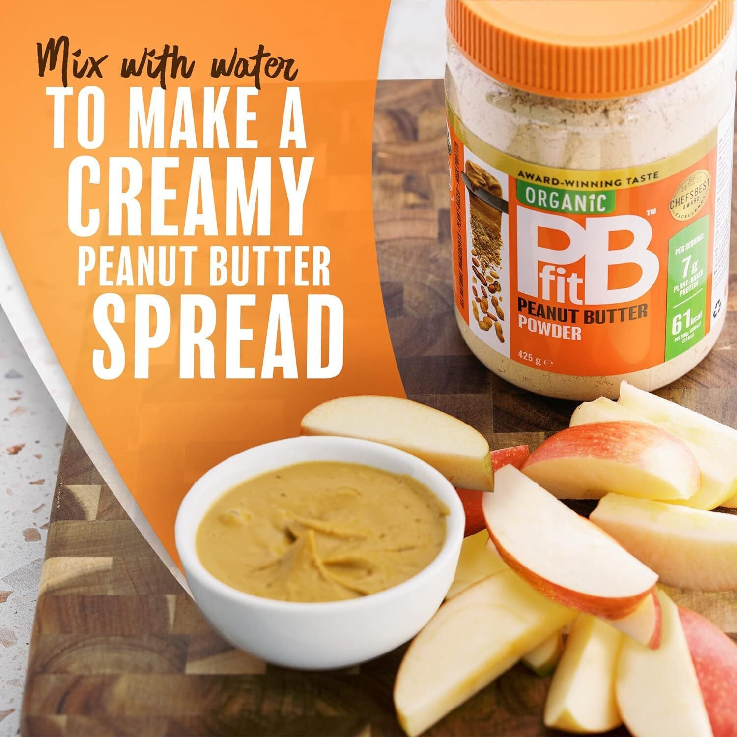Pbfit Peanut Butter Powder - 87% Less Fat, High Protein, Gluten Free 225G 425G