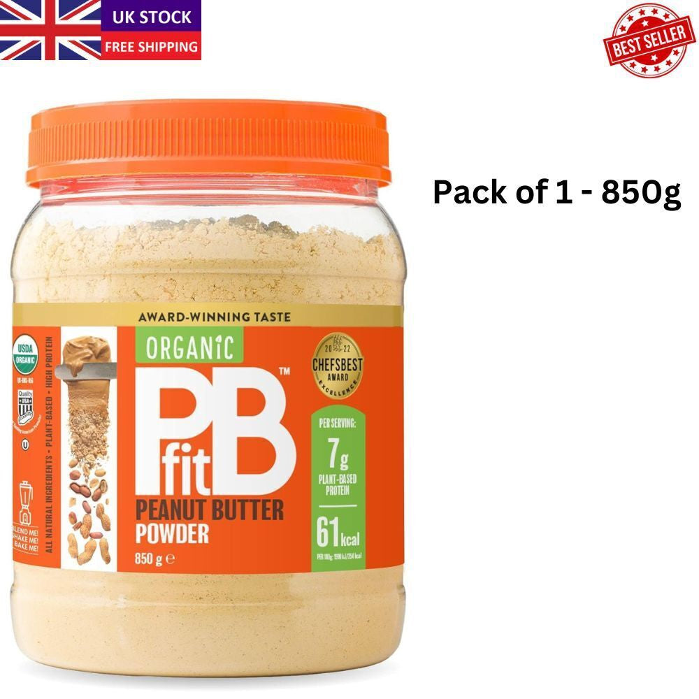 Pbfit Peanut Butter Powder - 87% Less Fat, High Protein, Gluten Free 225G 425G