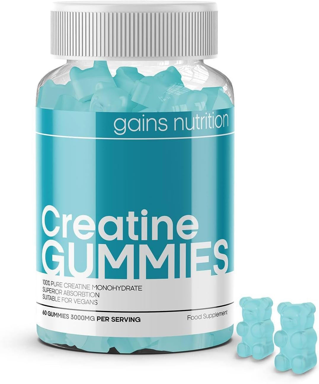 GN Creatine Gummies | 60 Chewable Creatine Gummies for Men & Women - 3000Mg Creatine-Monohydrate per Serving | Berry Flavour, Non-Gmo & Suitable for Vegans & Vegetarians