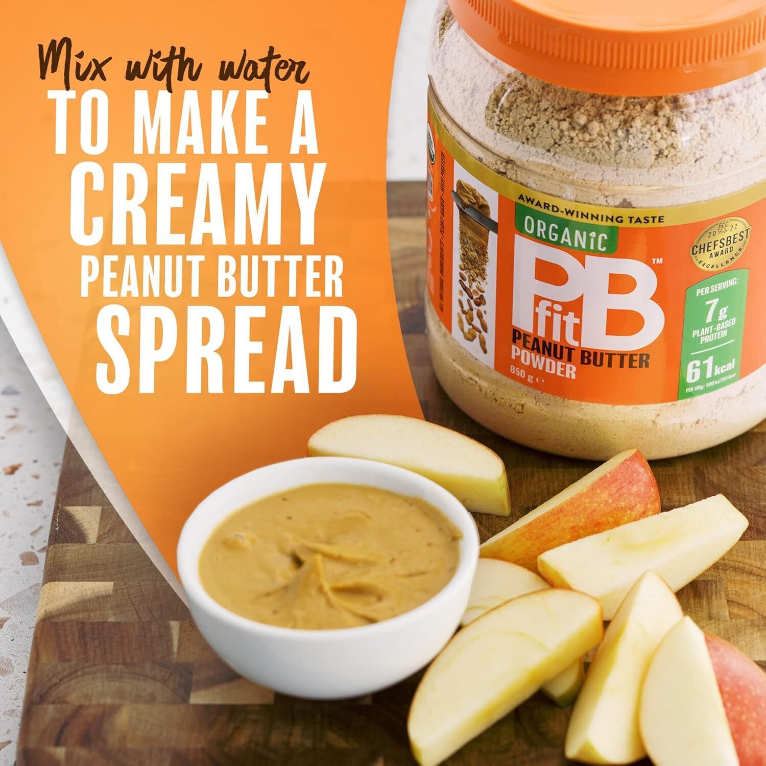 Pbfit Peanut Butter Powder - 87% Less Fat, High Protein, Gluten Free 225G 425G