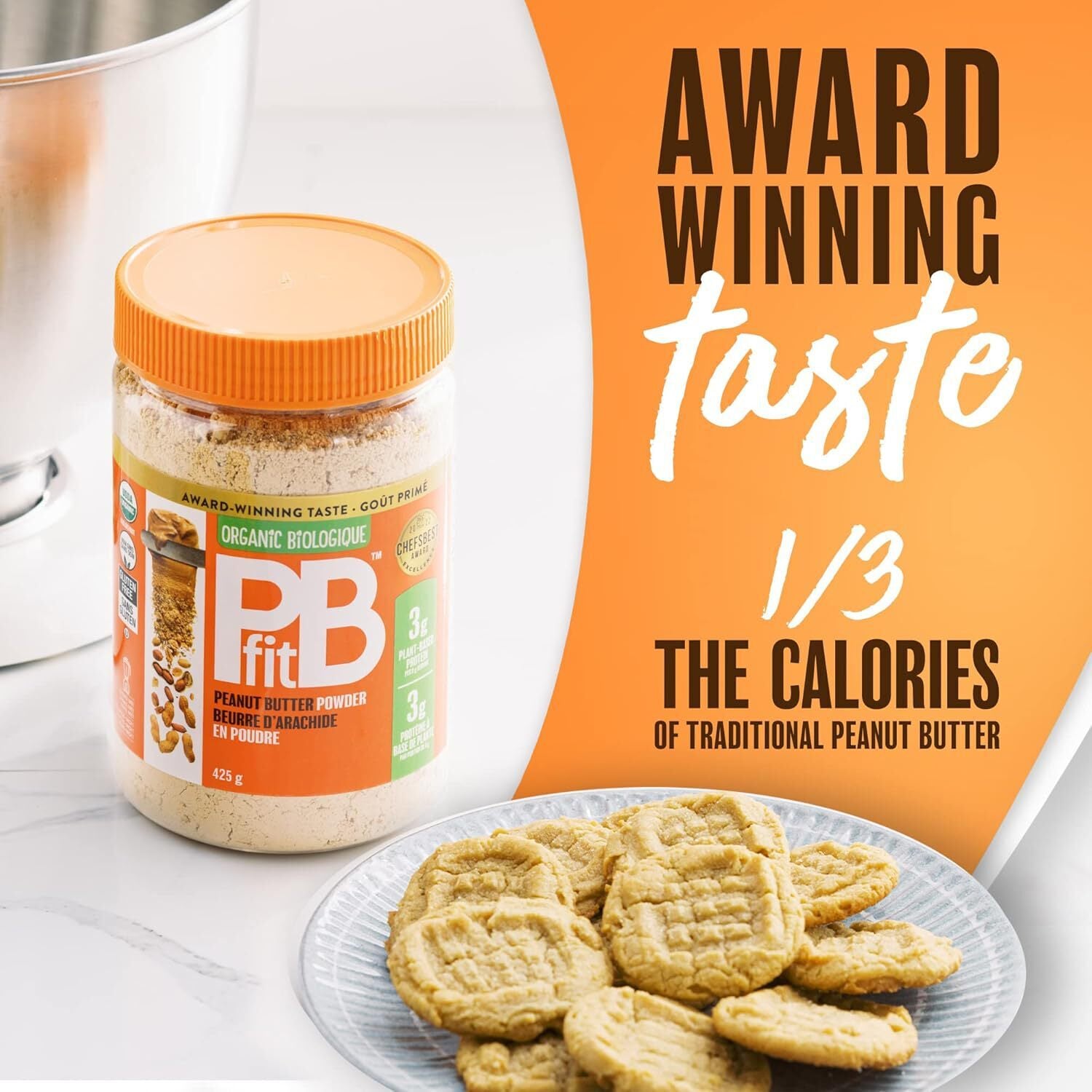 Pbfit Peanut Butter Powder - 87% Less Fat, High Protein, Gluten Free 225G 425G