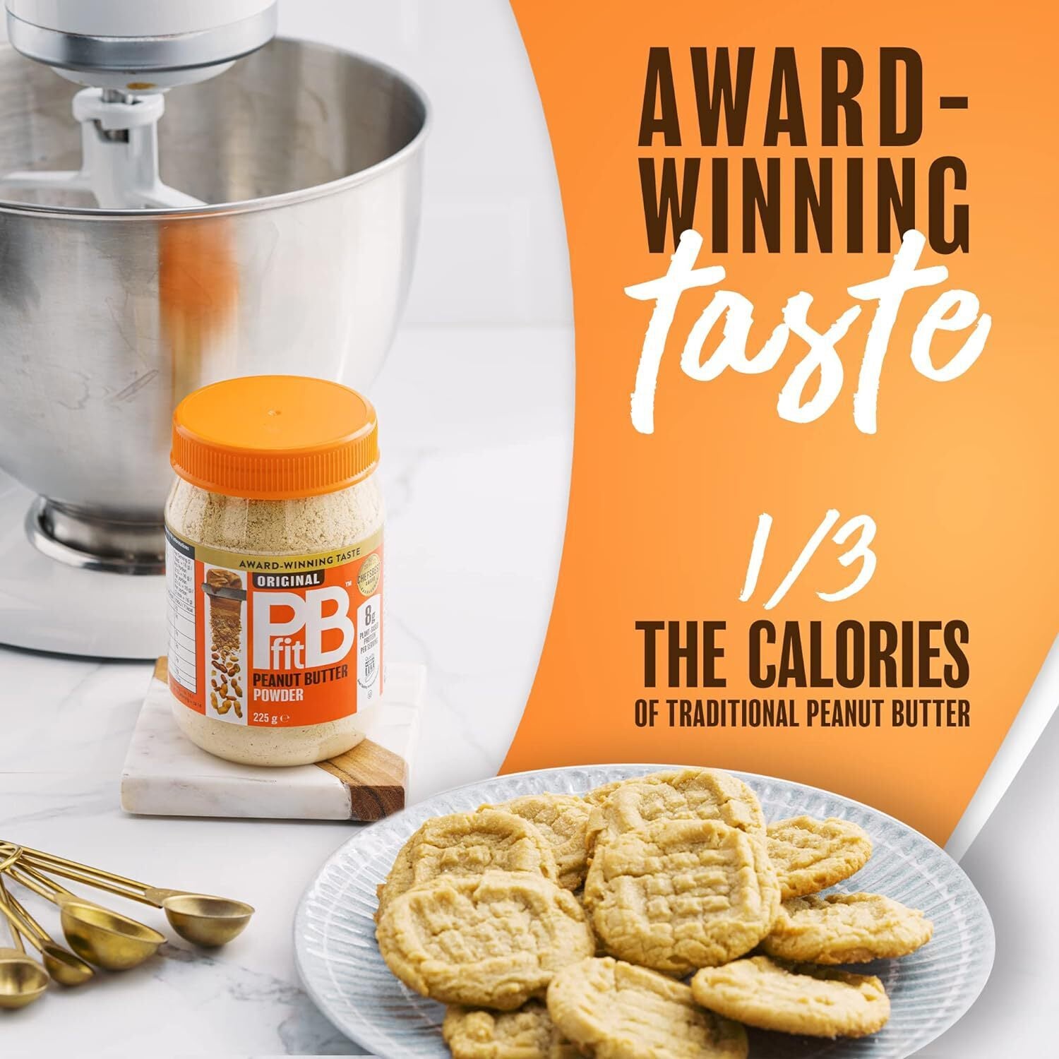 Pbfit Peanut Butter Powder - 87% Less Fat, High Protein, Gluten Free 225G 425G